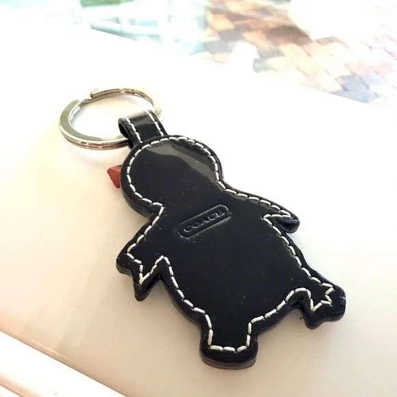 Coach Penguin Keychain with Red Bow and Scarf - Picture 2 of 9